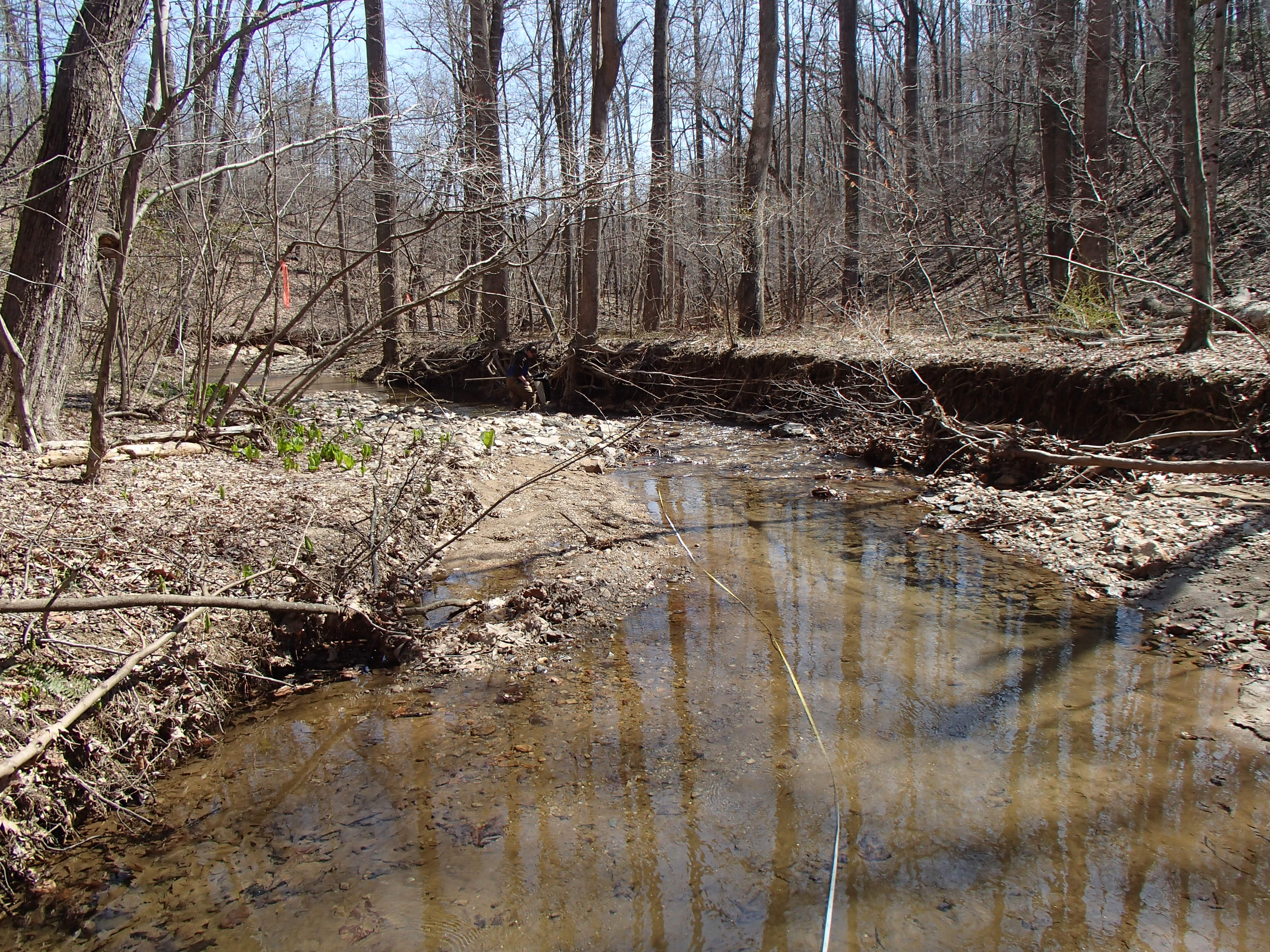Field photo showing stream conditions at site LOCH-112-R-2016_Downstream from midpoint